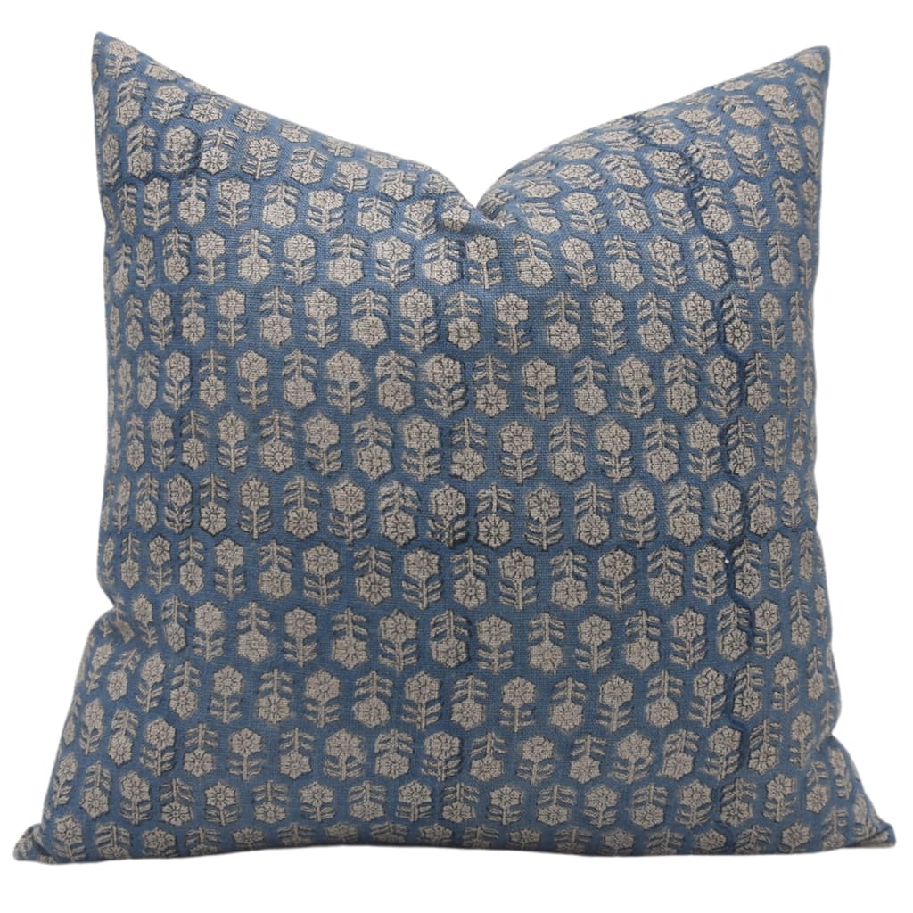 Fabdivine Linen Boho Block print pillow Cover