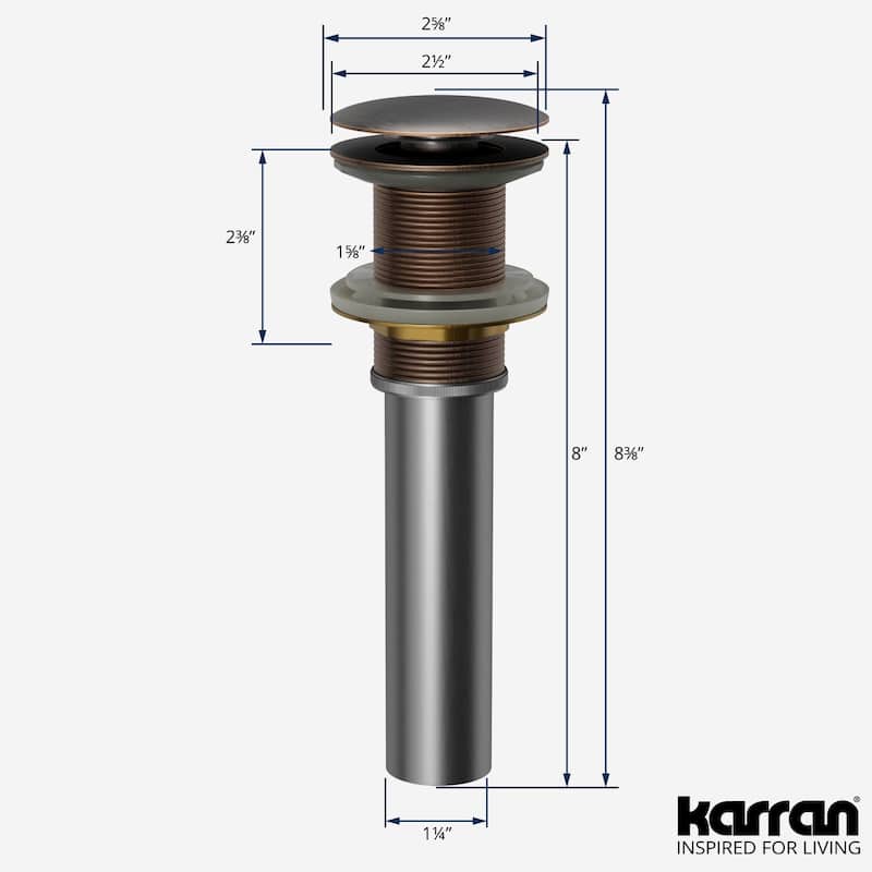 Karran PU25 Pop-Up Vanity Bowl Drain