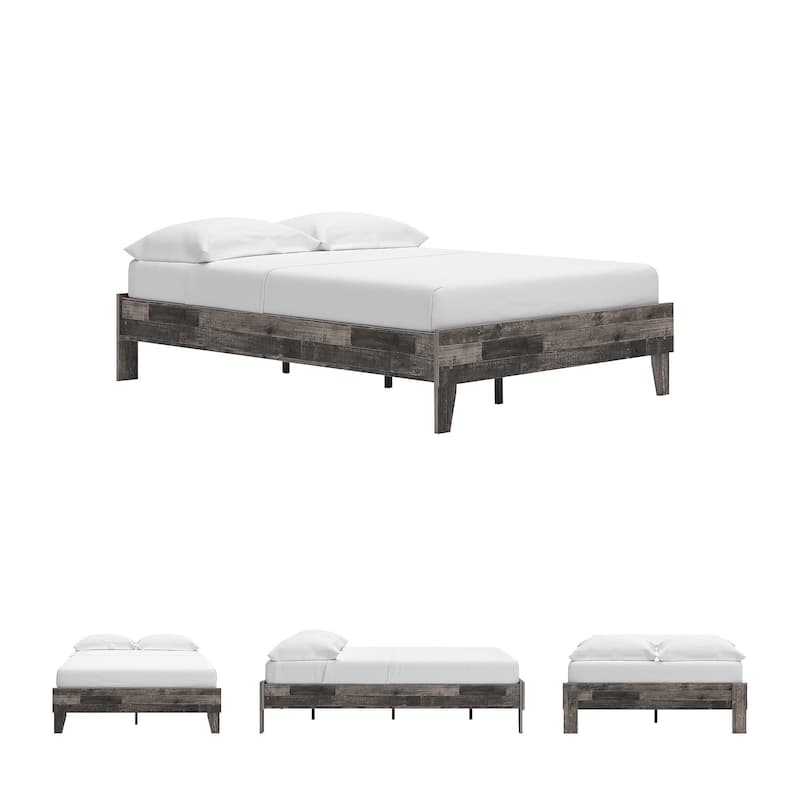 Signature Design by Ashley Neilsville Weathered Woodgrain Platform Bed