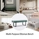preview thumbnail 9 of 101, Upholstered Bedroom Bench Tufted Entryway Bench Modern End of Bed Bench Dining Bench with Gold/Black Metal Legs for Window