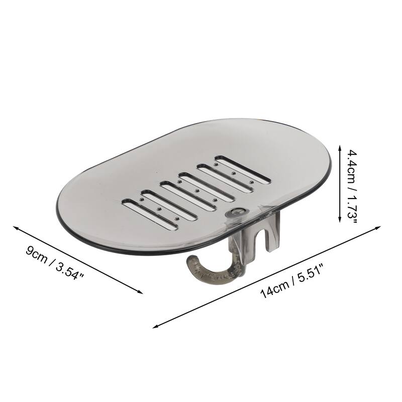 Waterproof with Hook Soap Holder for Bathroom 5.51"x3.54"x1.73" 1 Pc