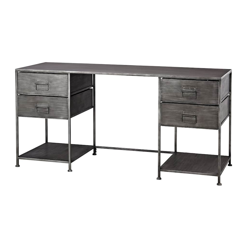 Elk Home Gunthery Graphite Metal 60 Inch Wide Desk
