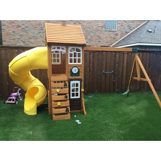 creston lodge wooden playset