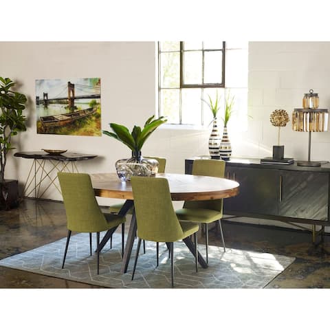Aurelle Home Panko Modern Rustic Dining Table - Antique White
