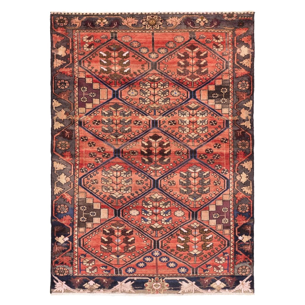 ECARPETGALLERY Hand-knotted Antalya Vintage Light Red Wool Rug - 4'9 x 6'7