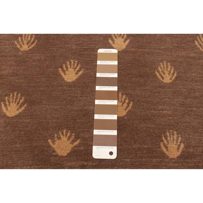 ECARPETGALLERY Hand-knotted Opulence Brown Wool Rug - 2'9 x 8'8