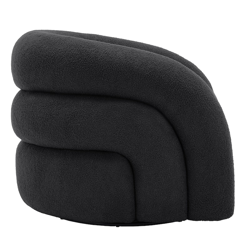 Upholstered Swivel Barrel Accent Chair
