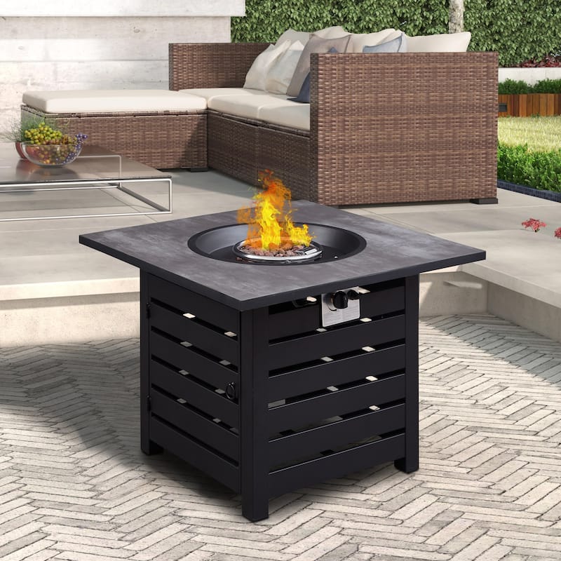 CASAINC 40,000 BTU Auto-Ignition Propane Gas Fire Pit Table - 32 x 32 in