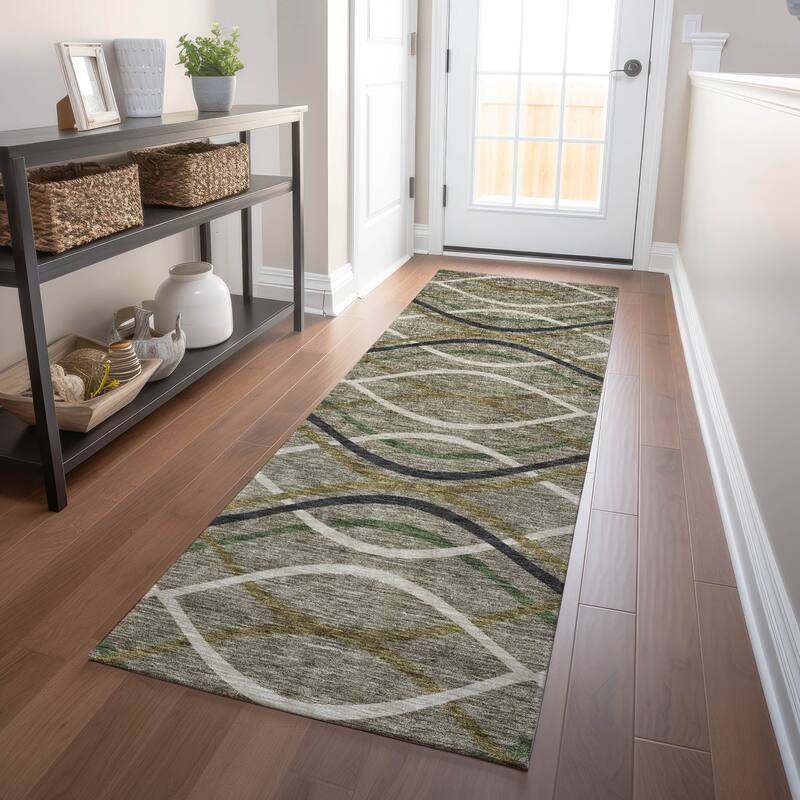 Premium Washable Super Soft Contemporary Dickerson Mayfield Rug - Taupe - 2' 3" x 7' 6"