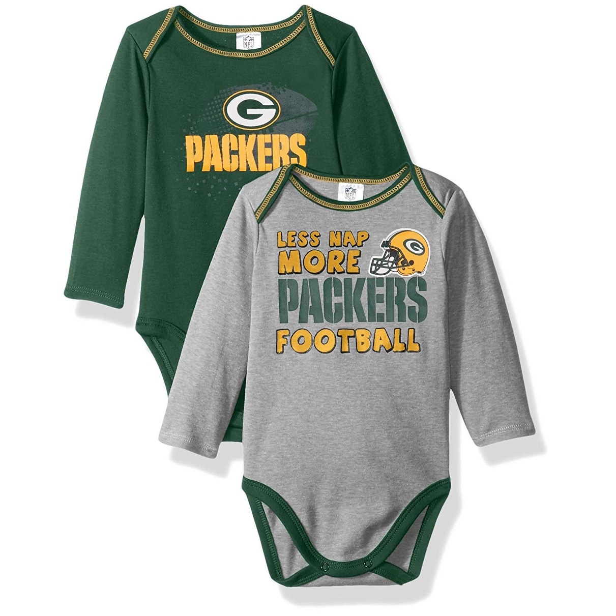 Shop Green Bay Packers Baby Boys Long Sleeve Bodysuit 2 Pack Overstock 25736010
