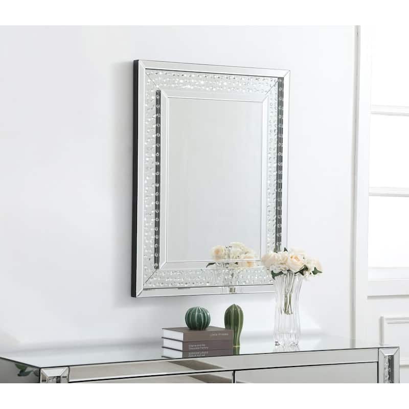 Samara Crystal Rectangle Mirror - Clear
