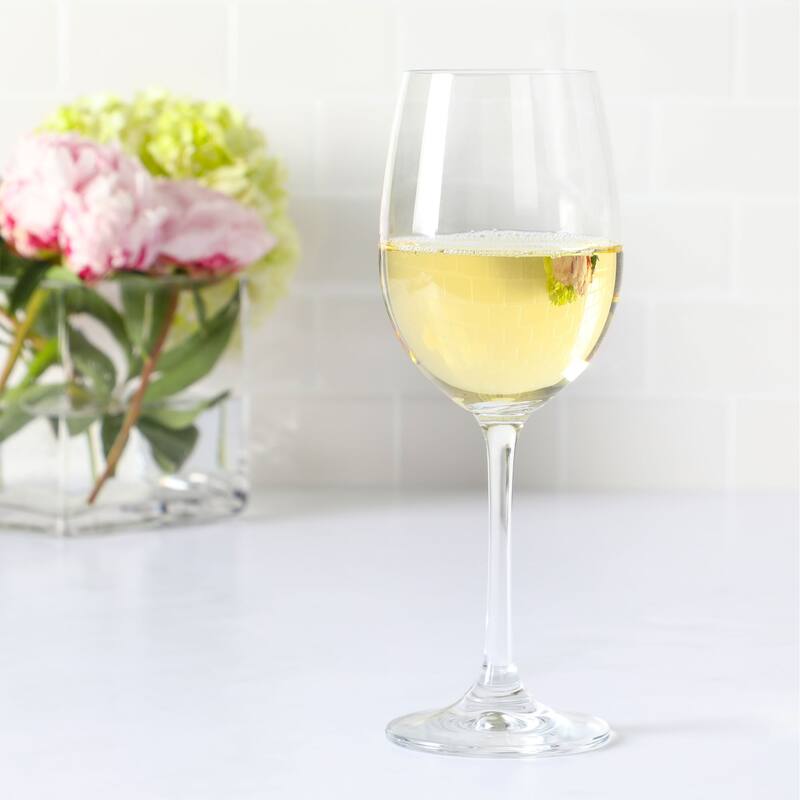 Martha Stewart Vivica 13 OZ Stemmed 4 Pack White Wine Glass Set