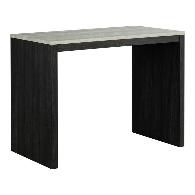 Furniture of America Getso 3-Piece Black Wood Two-Tone Counter Height Dining Table Set with Tufted Seat