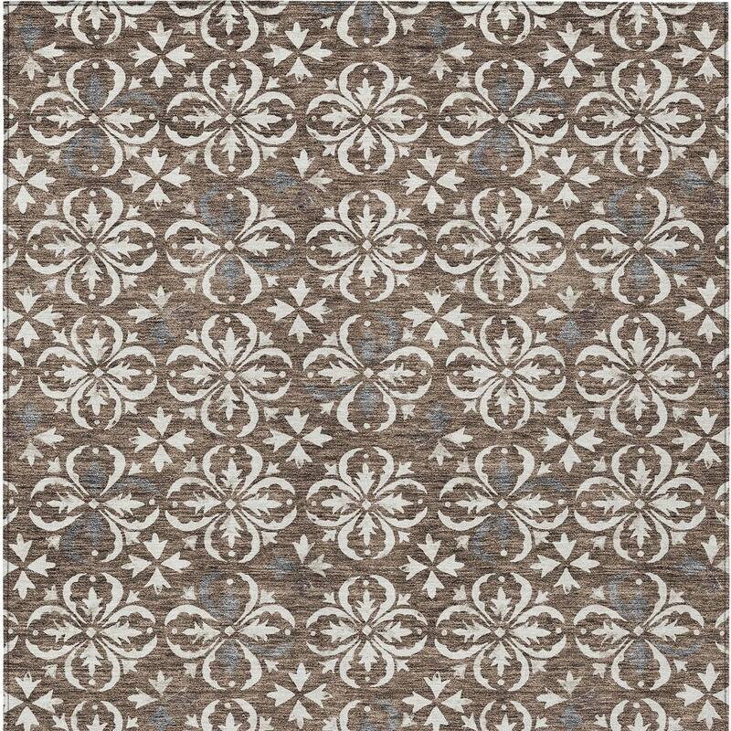 HomeRoots Floral Transitional Rectangle Outdoor Rug