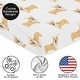 preview thumbnail 5 of 4, Sweet Jojo Designs Corgi Puppy Dogs Boy, Girl, Unisex/Gender Neutral Fitted Crib Sheet Orange White Modern Dog Puppies Cartoon