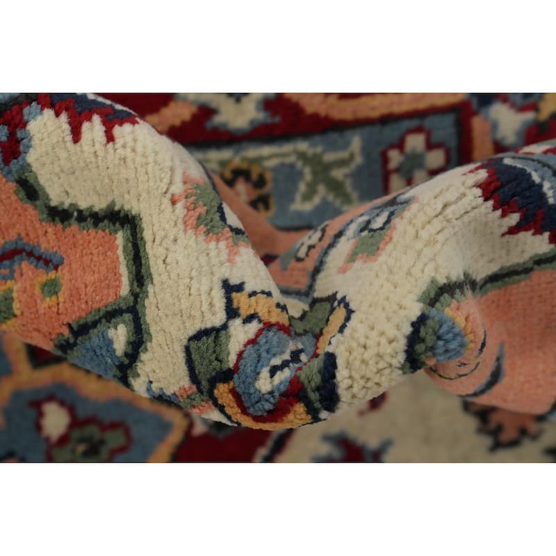 Hand Knotted Oriental 100% Wool Carpet Traditional Medallion Red Heriz (serapi) Area Rug - 8' 8'' X 6' 1''
