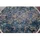 preview thumbnail 3 of 13, Wool/ Silk Artistic Modern Abstract Area Rug Handmade Oriental Carpet - 6'0" x 6'1" Round