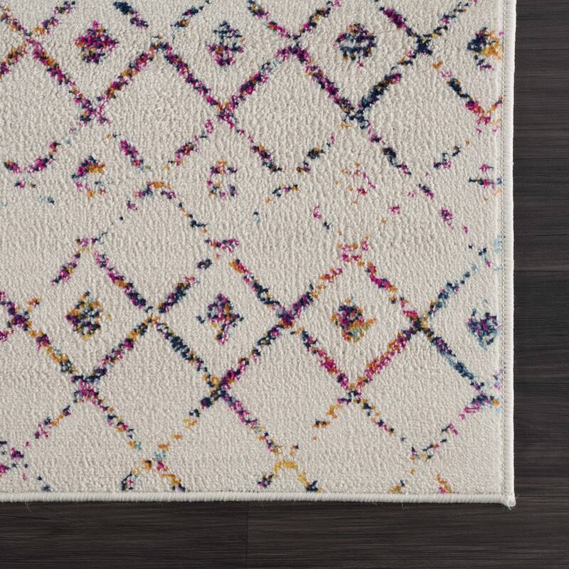 Tigris Tanu Moroccan Trellis Farmhouse Boho Area Rug