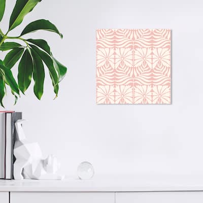 Wynwood Studio Canvas Abstract Floral Wall Paper Pink and Light Pink Modern & Contemporary Wall Art Canvas Print