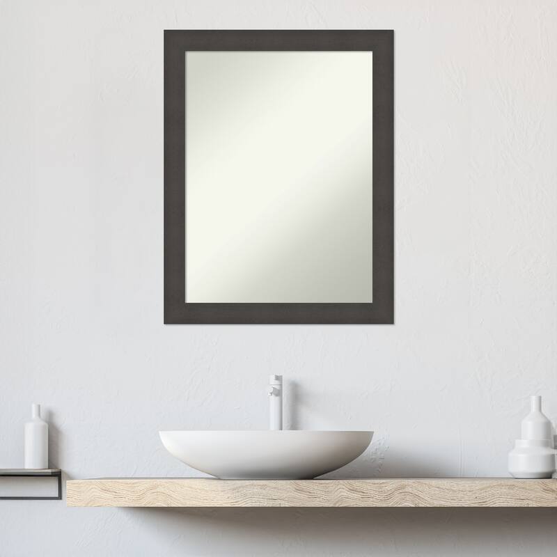 Blaine Narrow Non-Beveled Framed Bathroom Vanity Wall Mirror