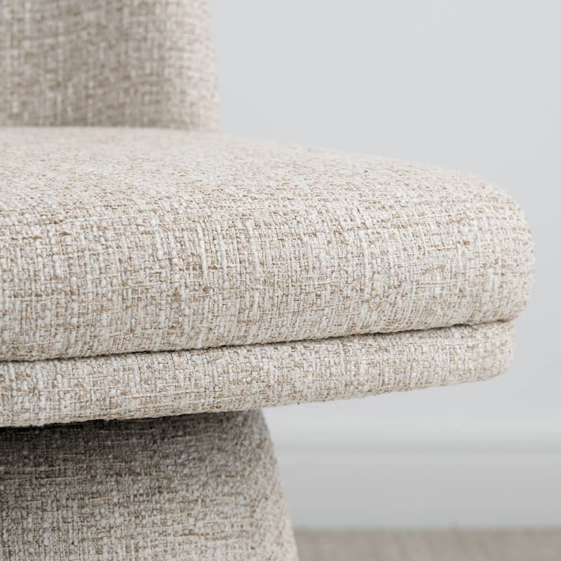 Swivel Fabric Upholstered Dining Chair(Set of 2)