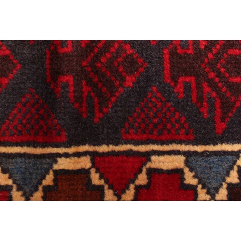 ECARPETGALLERY Hand-knotted Teimani Dark Navy Wool Rug - 2'9 x 4'9
