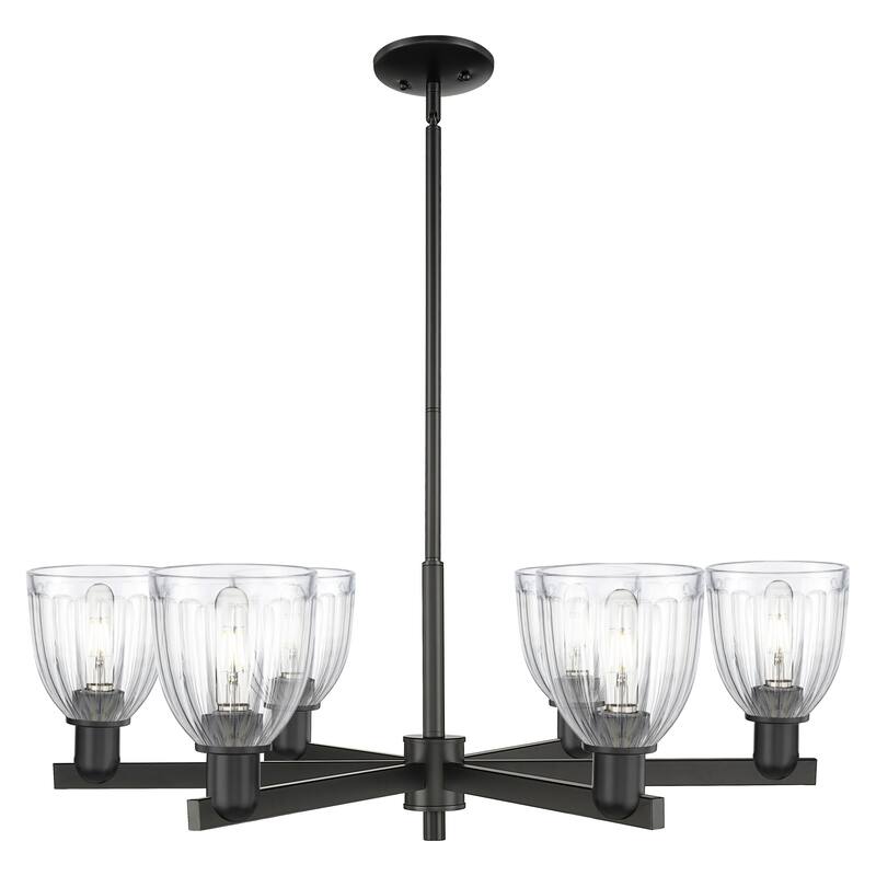 Innovations Lighting Endless Possibilities Arcadia - Brookfield - 6 Light 36" Stem Hung Chandelier - Matte Black