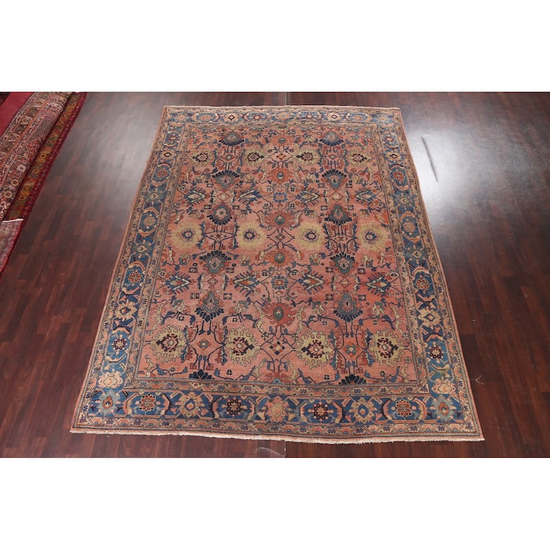 Pre-1900 Antique Sultanabad Ziegler Persian Wool Area Rug Hand-knotted - 10'2" x 12'2"