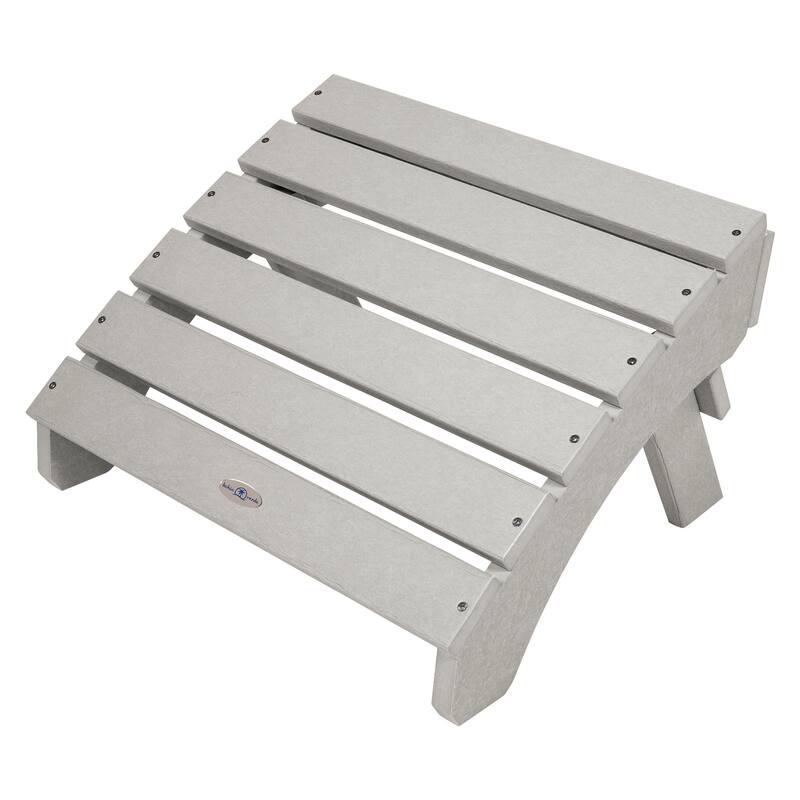 BAHIA VERDE OUTDOORS Folding Adirondack Ottoman - Cove Gray