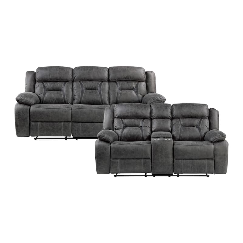 Avondale 2-Piece Reclining Living Room Set - Grey