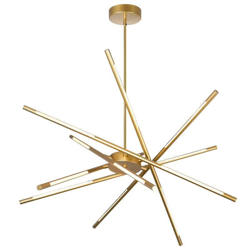 Oskil Integrated LED 31in Satin Gold Chandelier - Satin Gold