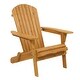preview thumbnail 2 of 2, Outdoor Folding Wooden Lounger Chair with Natural Finish