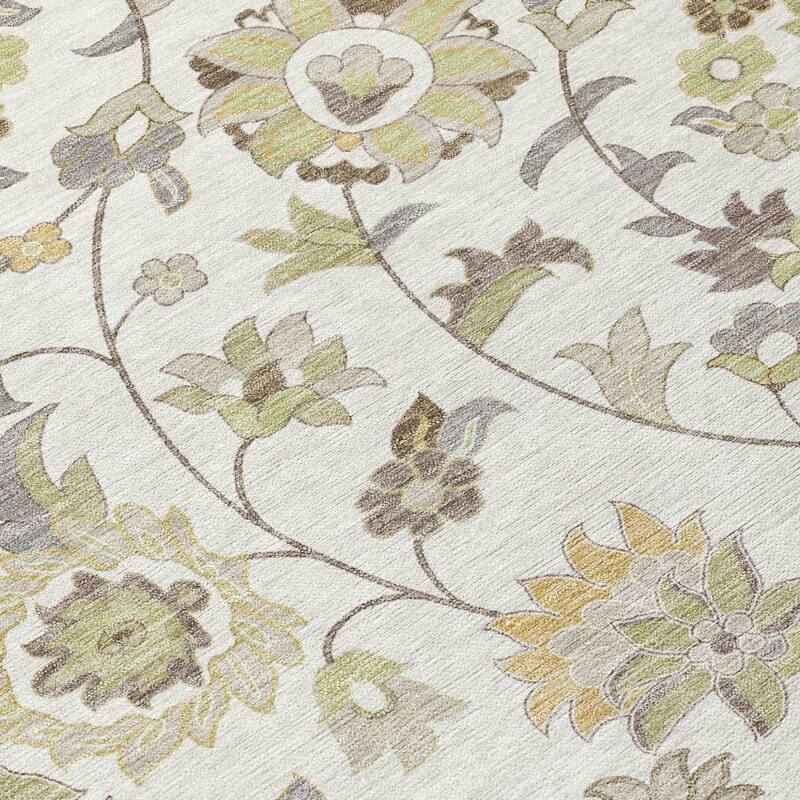 HomeRoots Floral Transitional Rectangle Outdoor Rug
