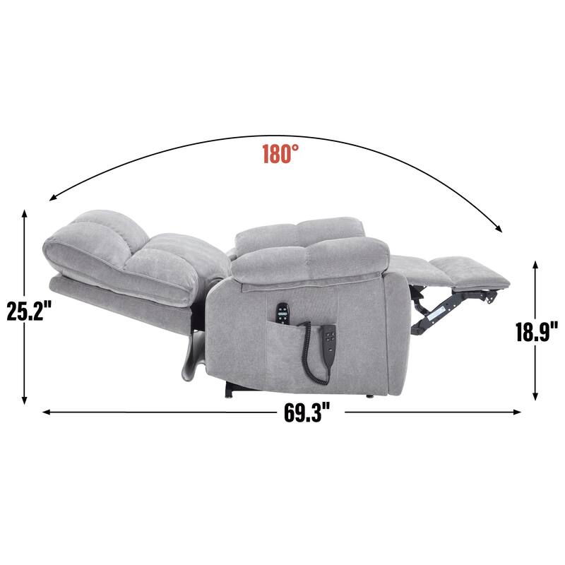 350 LBS Large Electric Power Lift Recliners with Hidden Cup Holders