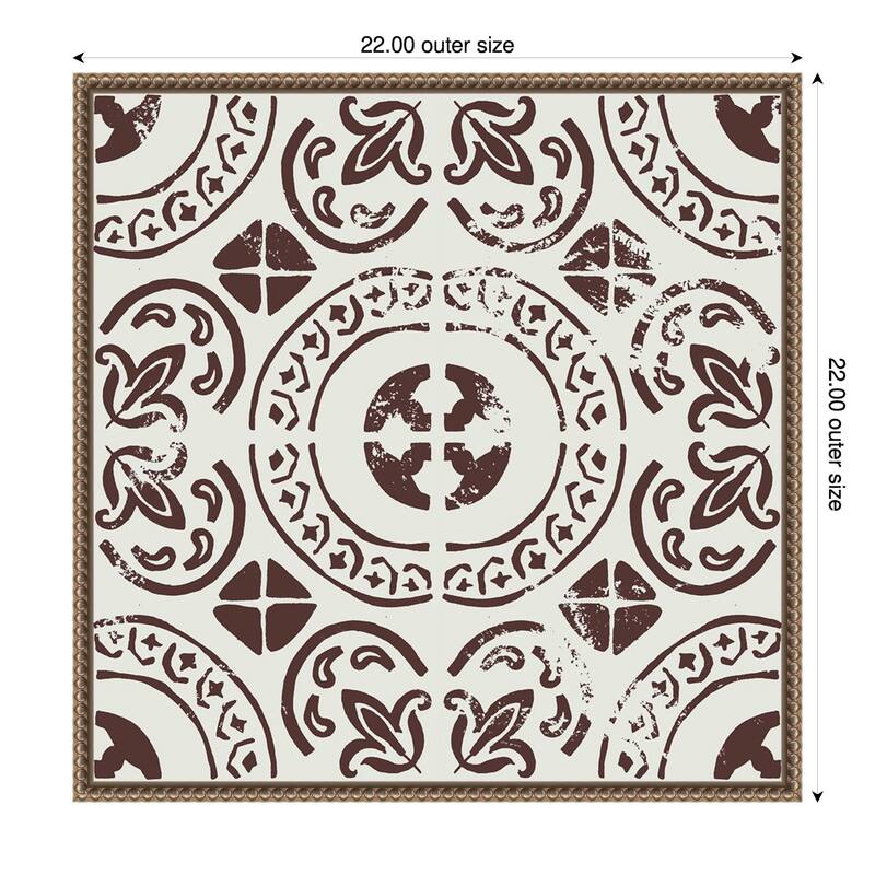 Custom Ceramic Tile No. 4 by Melissa Wang (22 x 22 in.), Framed Canvas Wall Art Print