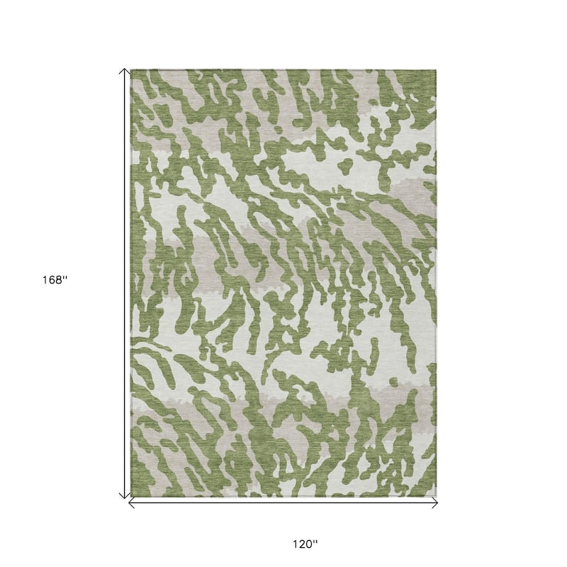 HomeRoots Animal Print Transitional Rectangle Outdoor Rug