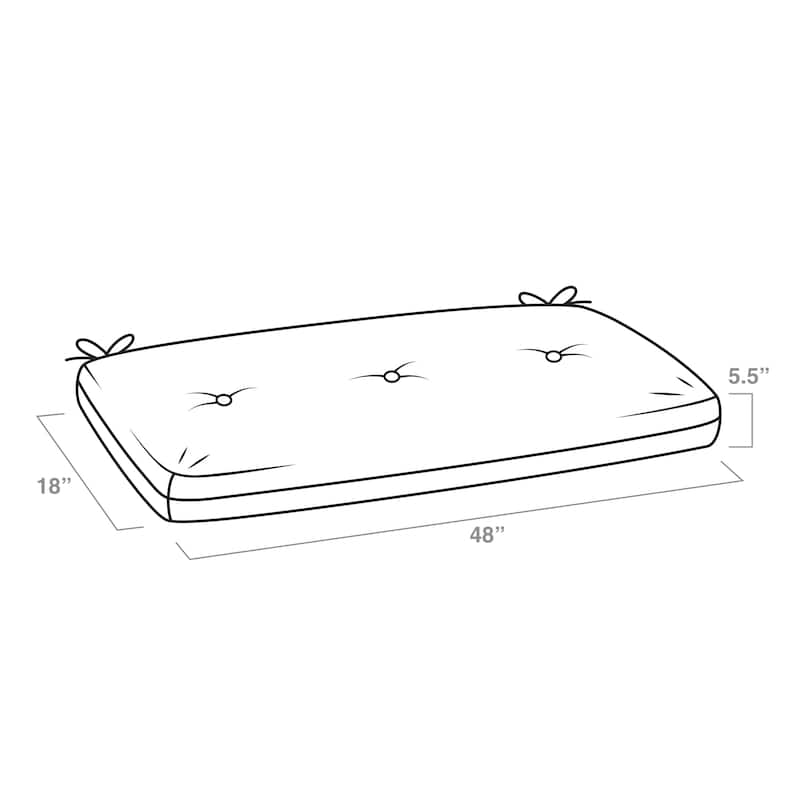 ARDEN Oceantex Outdoor Bench Cushion 48 x 18 - 18"L x 48"W - 18"L x 48"W