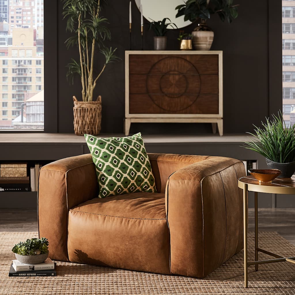 Porter Outback Leather Accent Chair by iNSPIRE Q Modern