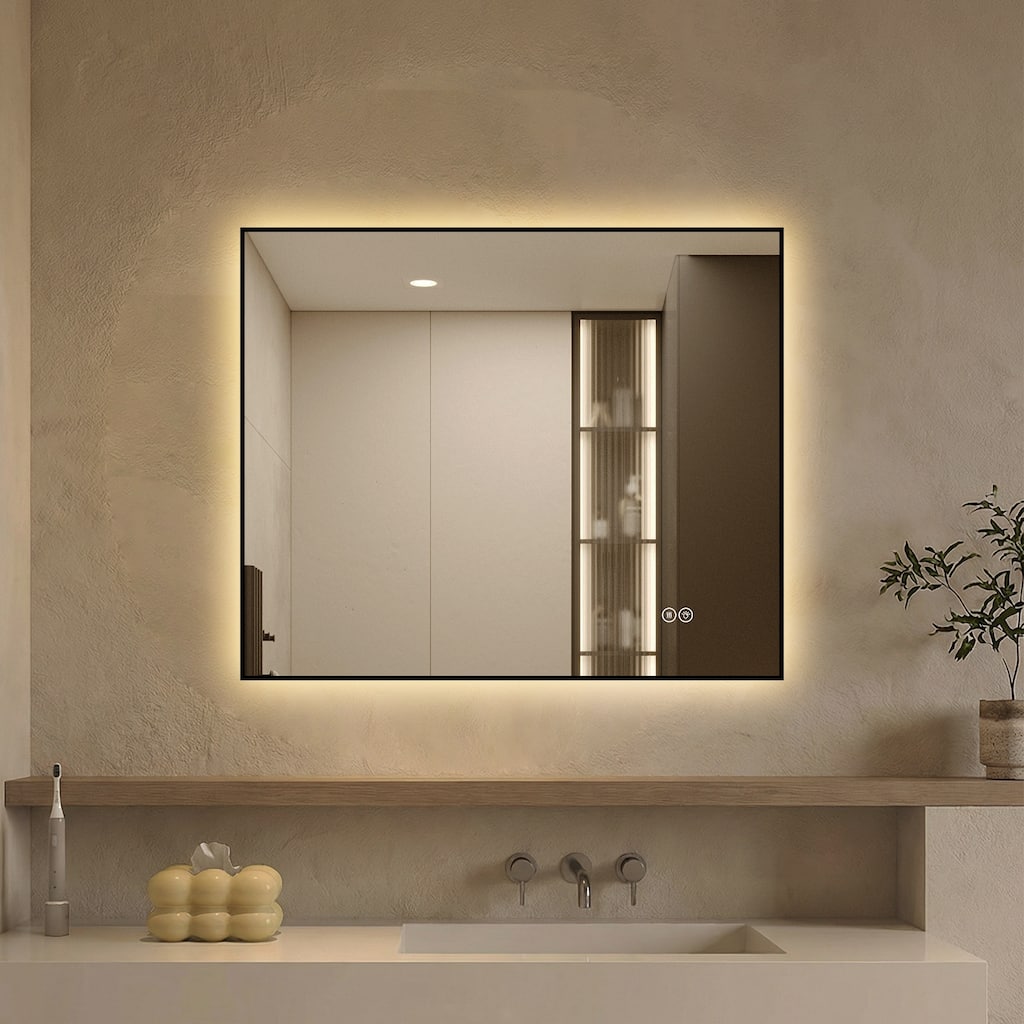 30*36" LED Aluminum Frame Anti-Fog Bathroom Mirror
