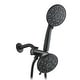 preview thumbnail 11 of 17, YASINU 7 Function Dual 2 in 1 Shower Handheld Showerhead & Rain Shower Combo Matte Black