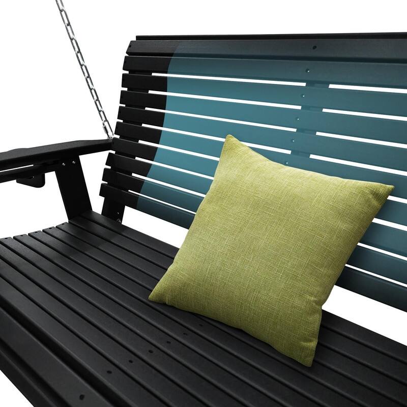 Fortune Candy HDPE Outdoor Porch Swing 2-Person with 18/8 Stainless Steel Bolts