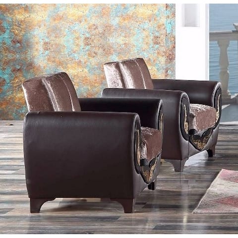 SavaHome Legolas Living Room Chair Brown
