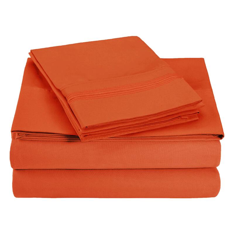 Superior Embroidered Microfiber Deep Pocket Bed Sheet Set