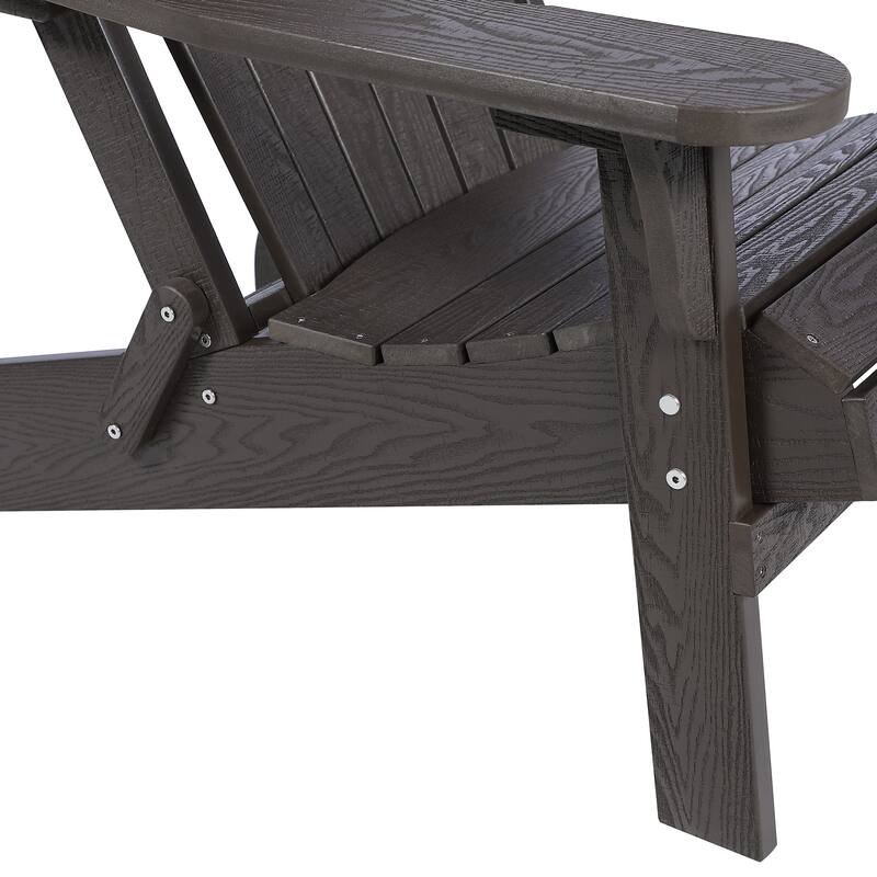 Haven Folding Poly Resin Plastic Adirondack Chair