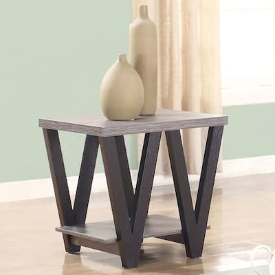 Black and Grey Angled Leg End Table,Plant Table