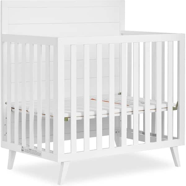 slide 2 of 5, Sweetpea Baby Lexington 4 in 1 Convertible Mini Crib made with Sustainable New Zealand Pinewood - White White