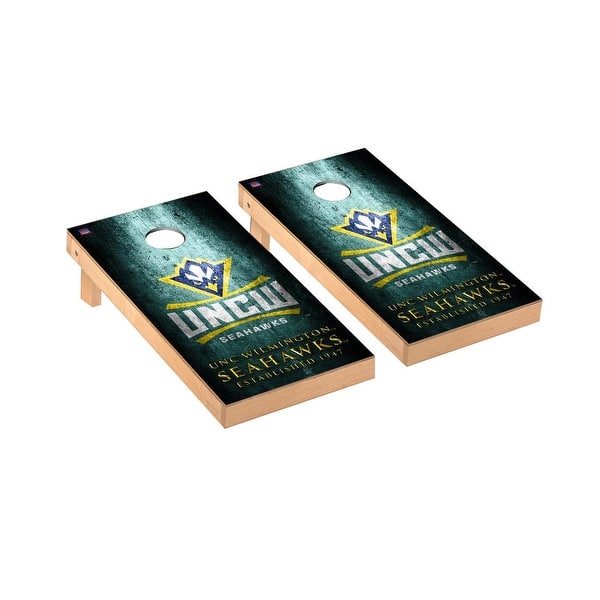slide 2 of 5, North Carolina at Wilmington Seahawks Museum Cornhole Board Set