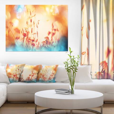 Beautiful Little Summer Flowers View - Floral Artwork Print on Canvas