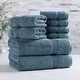 preview thumbnail 119 of 138, Superior Heritage Egyptian Cotton Absorbent 8-Piece Towel Set Sapphire
