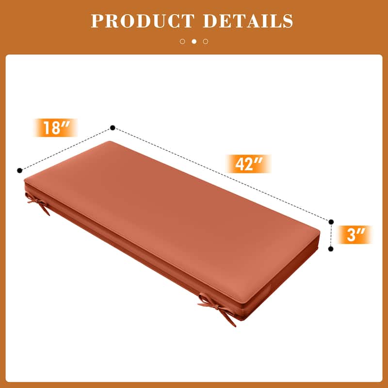 Waterproof Outdoor/Indoor Bench Seat Cushion Replacement for Patio Furniture